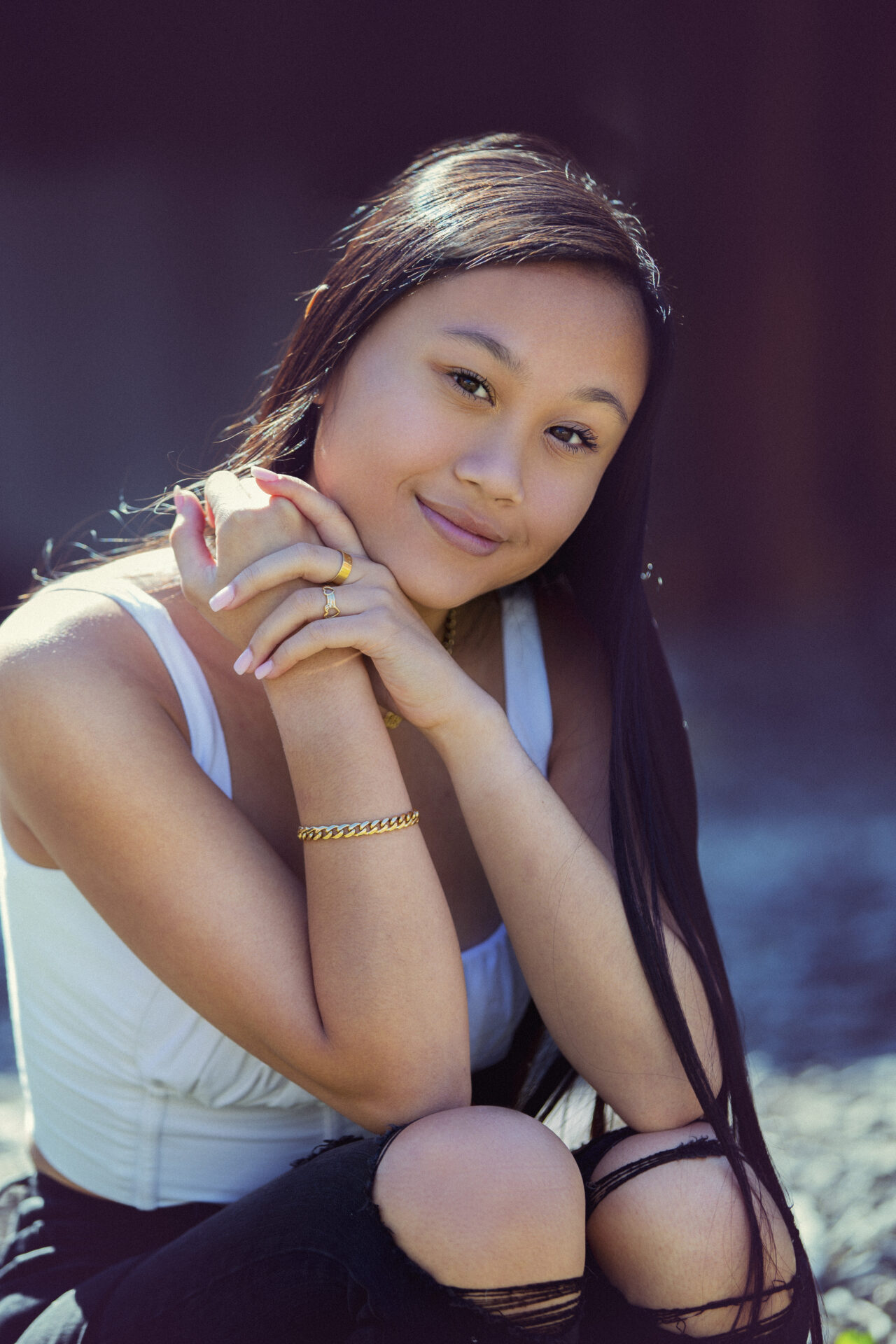 High school senior portrait of a young woman by Astrapia Photography