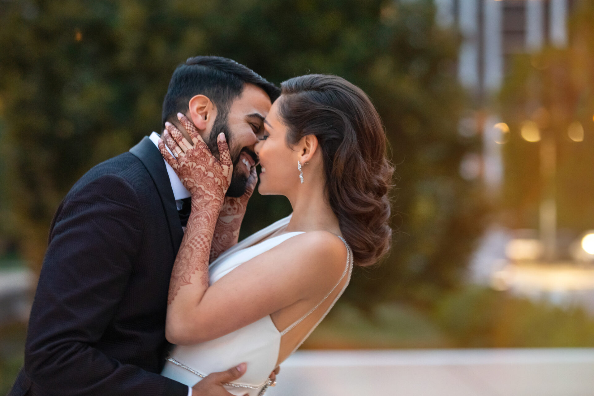 South Asian Wedding photo of a happy couple by Astrapia Photography