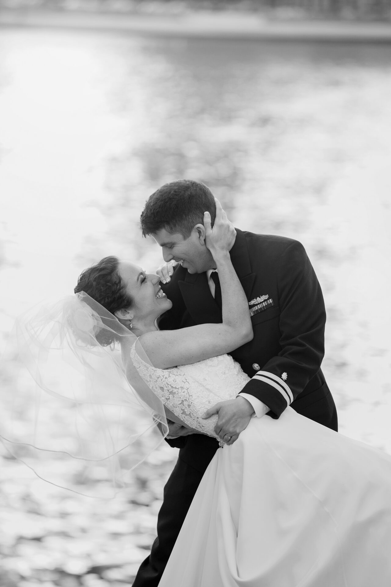 Wedding photo of a happy bride and groom by Astrapia Photography